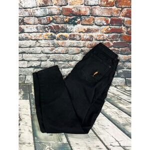 Judy Blue‎ Black Distressed Leopard Print Skinny Jeans Womens 1XL